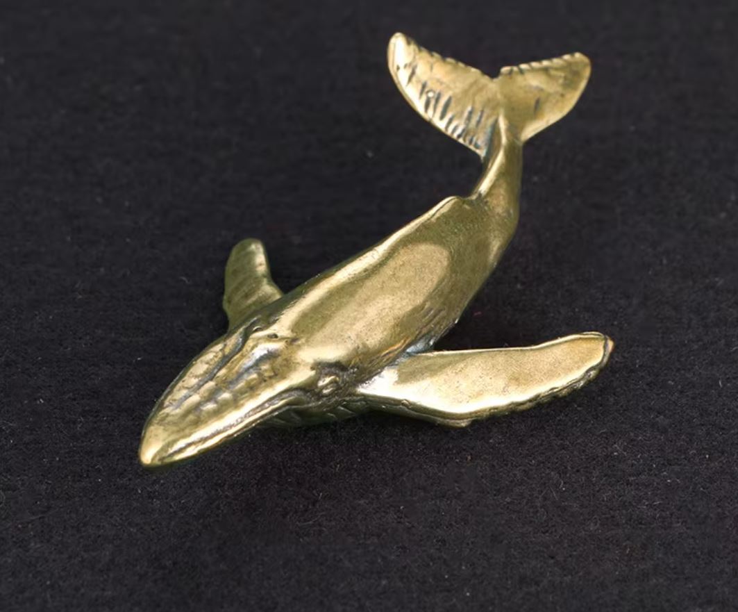 Whale Statuette in Metal