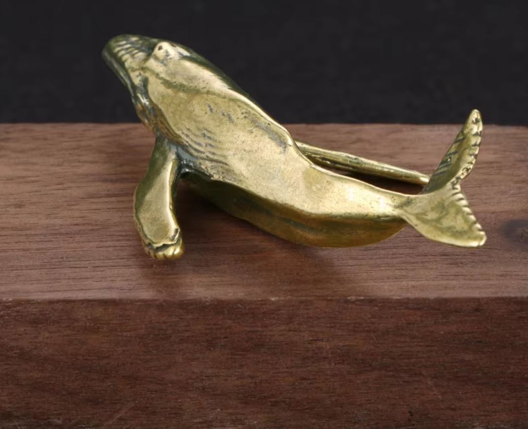 Whale Statuette in Metal