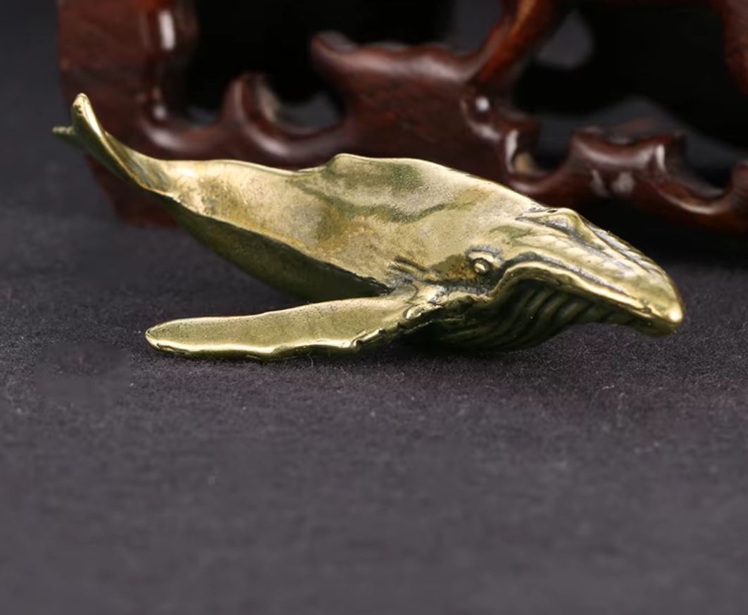 Whale Statuette in Metal