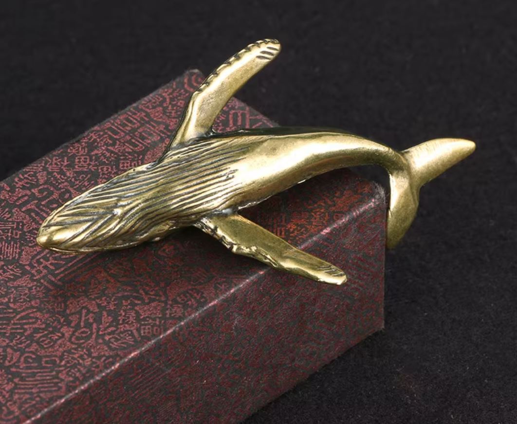 Whale Statuette in Metal