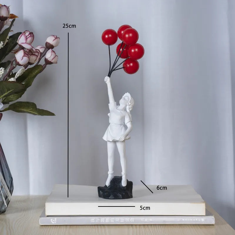Fly Away Balloon Girl Sculpture