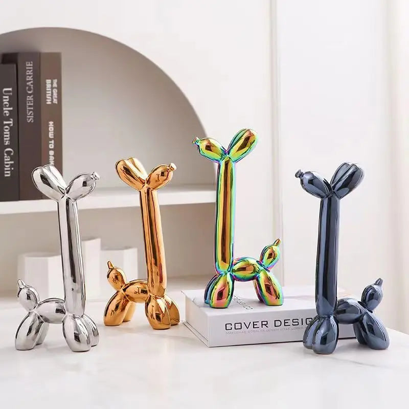 Metallic Ceramic Balloon Dog