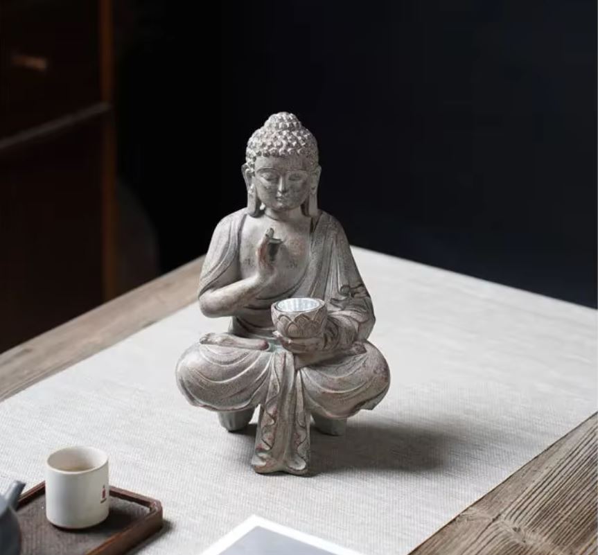 Buddha Statue in Resin for Outdoors 27 cm