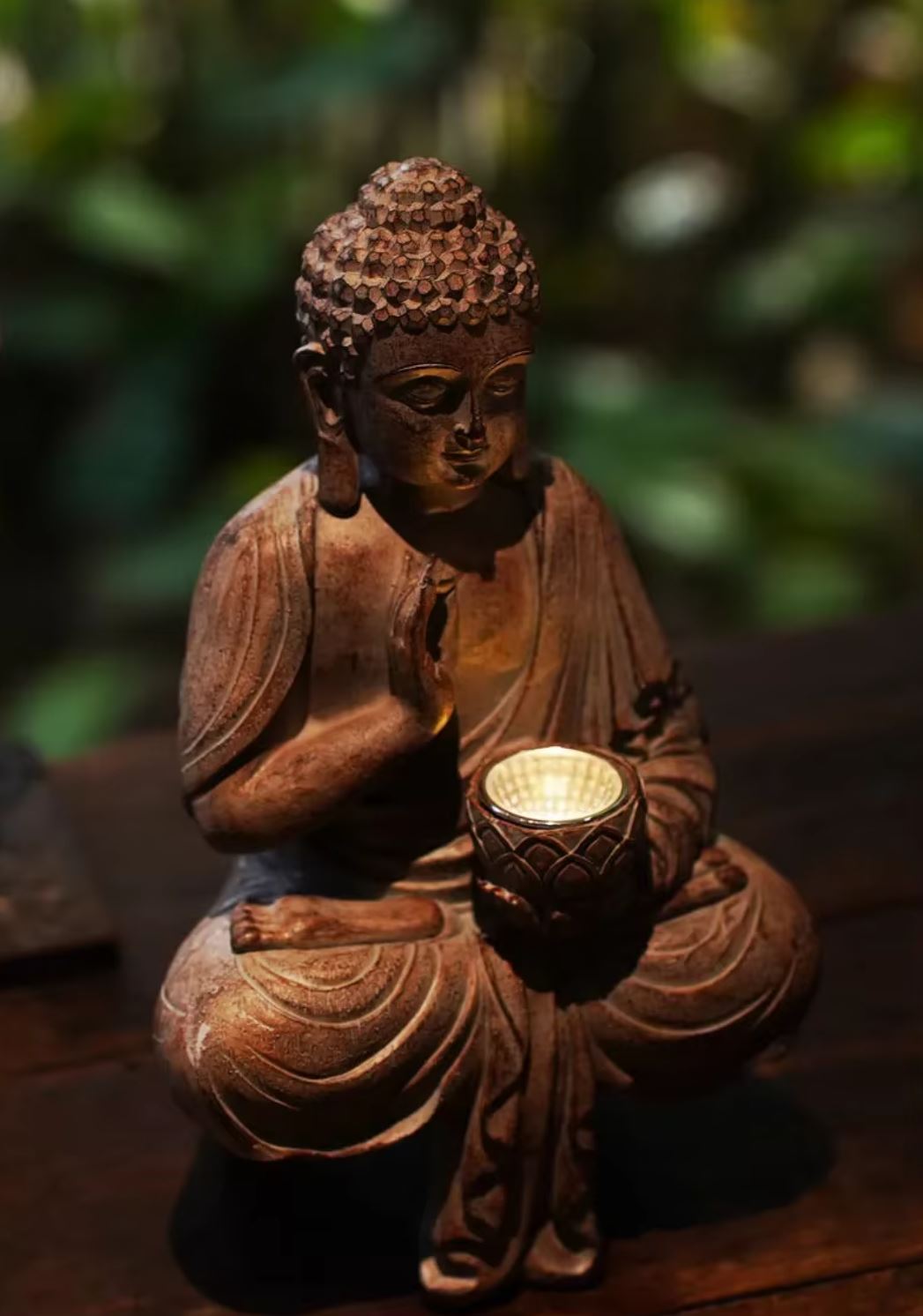 Buddha Statue in Resin for Outdoors 27 cm