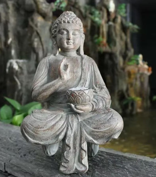 Buddha Statue in Resin for Outdoors 27 cm