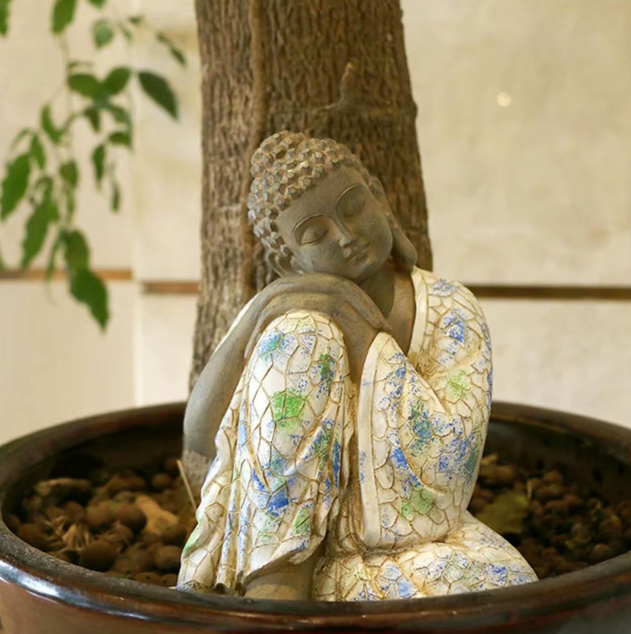 Sleeping Female Buddha Statue for Outdoors 21 cm