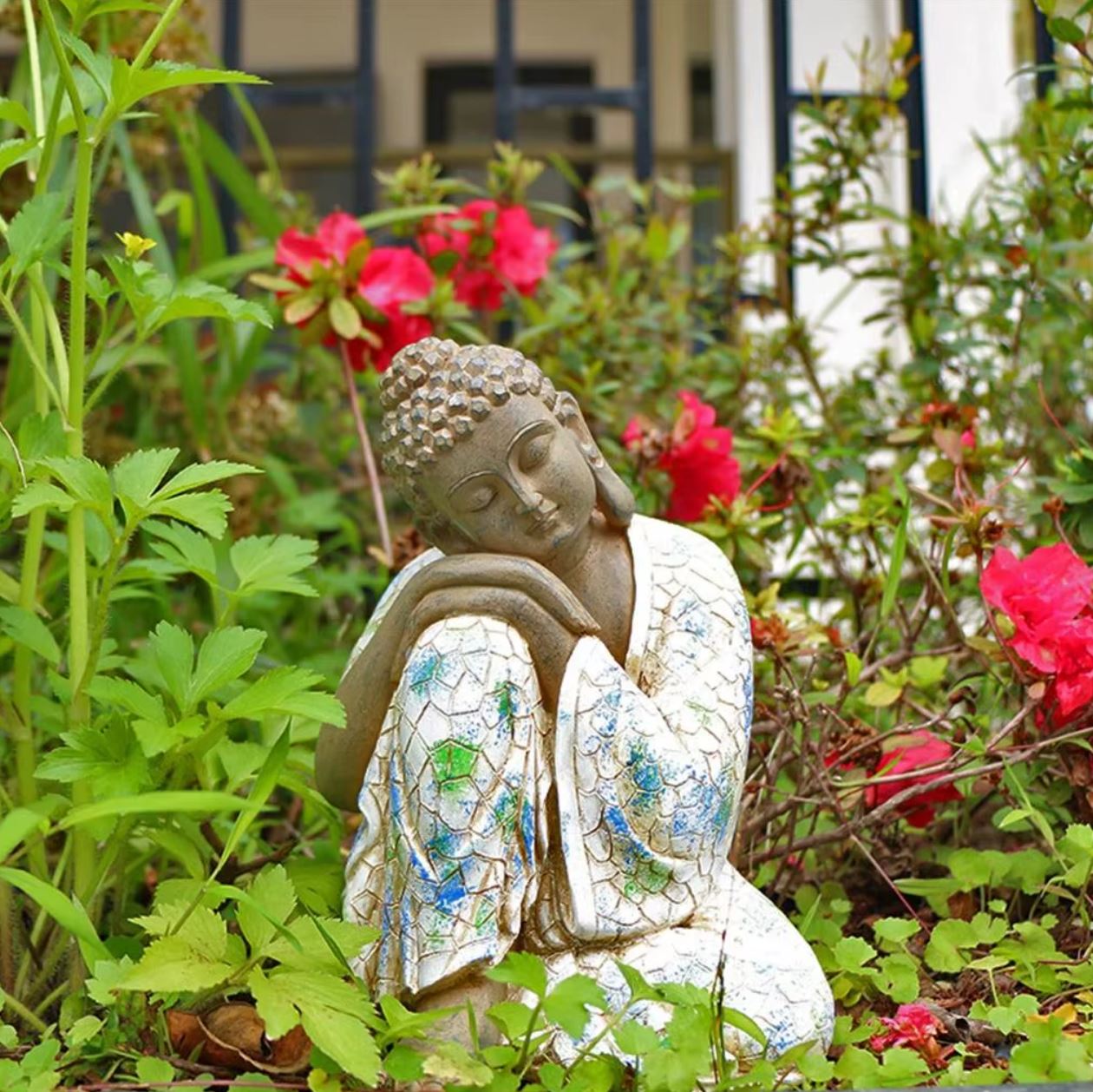Sleeping Female Buddha Statue for Outdoors 21 cm
