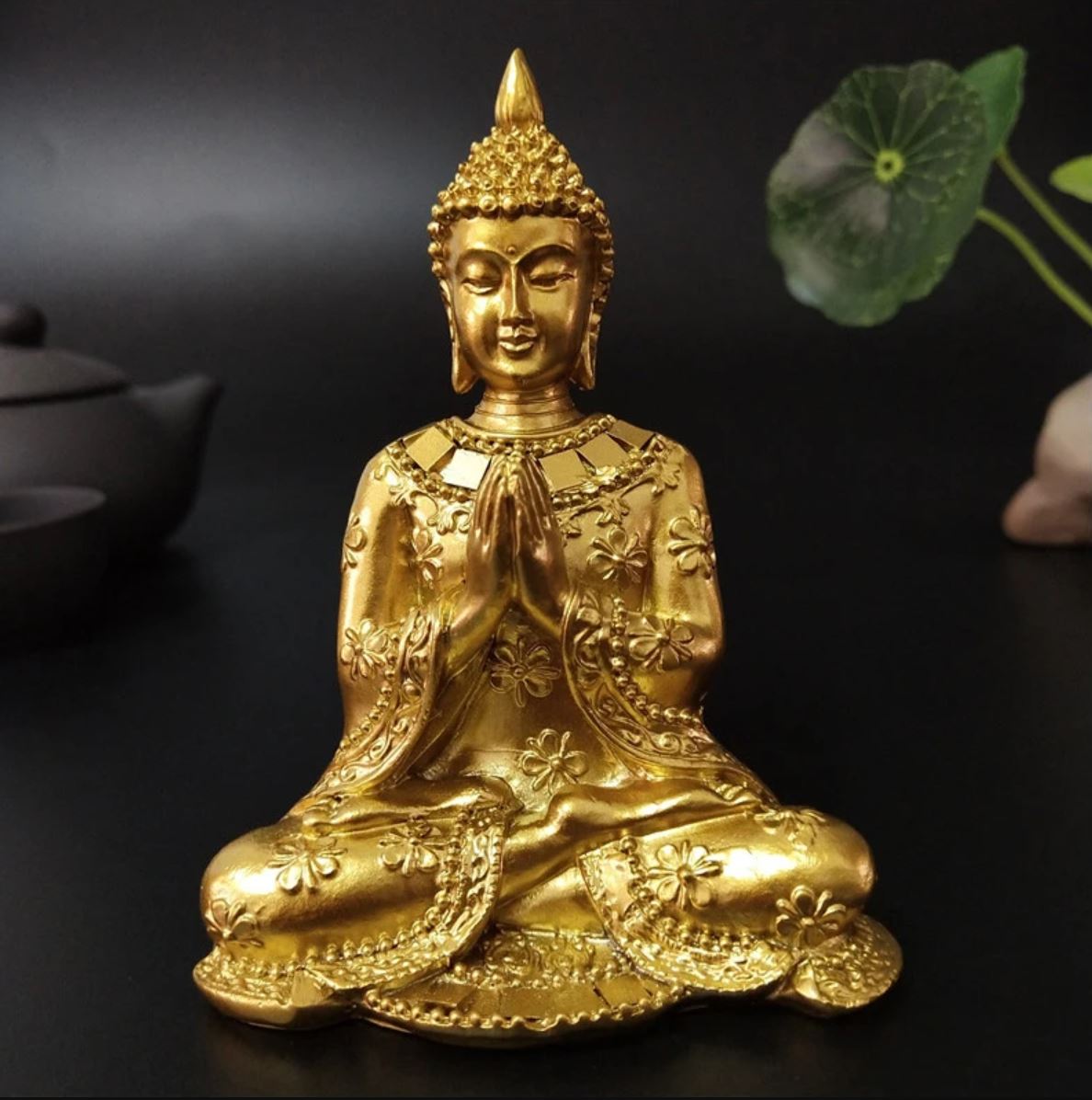 Female Buddha Statue, Gold, 10 cm