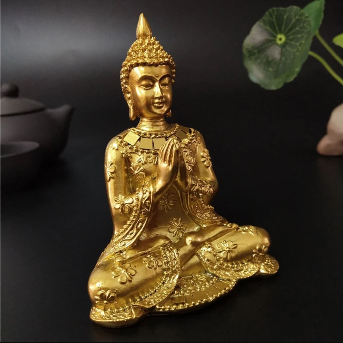 Female Buddha Statue, Gold, 10 cm