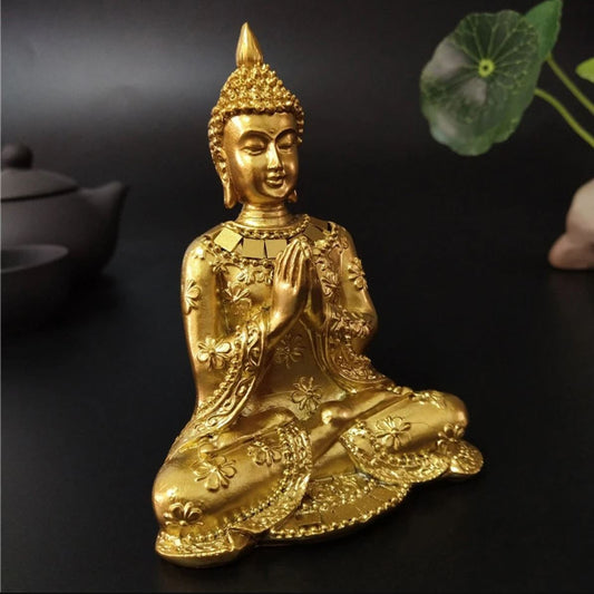 Female Buddha Statue, Gold, 10 cm