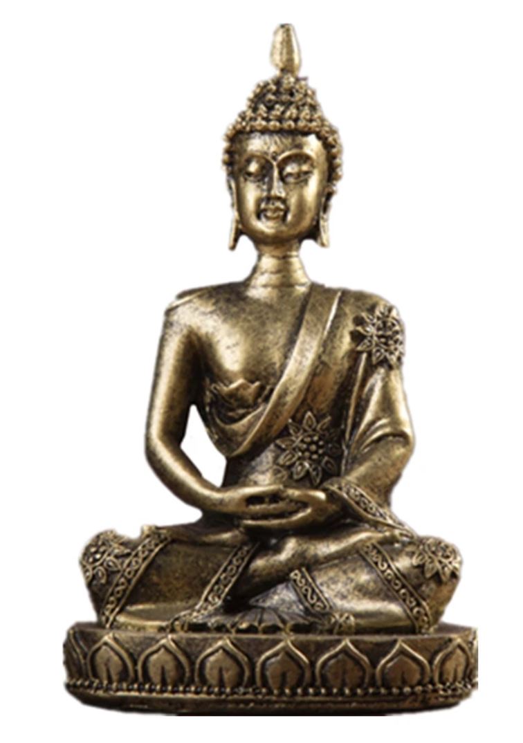 Buddha Statue, Gold, 11 cm