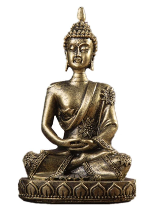 Buddha Statue, Gold, 11 cm
