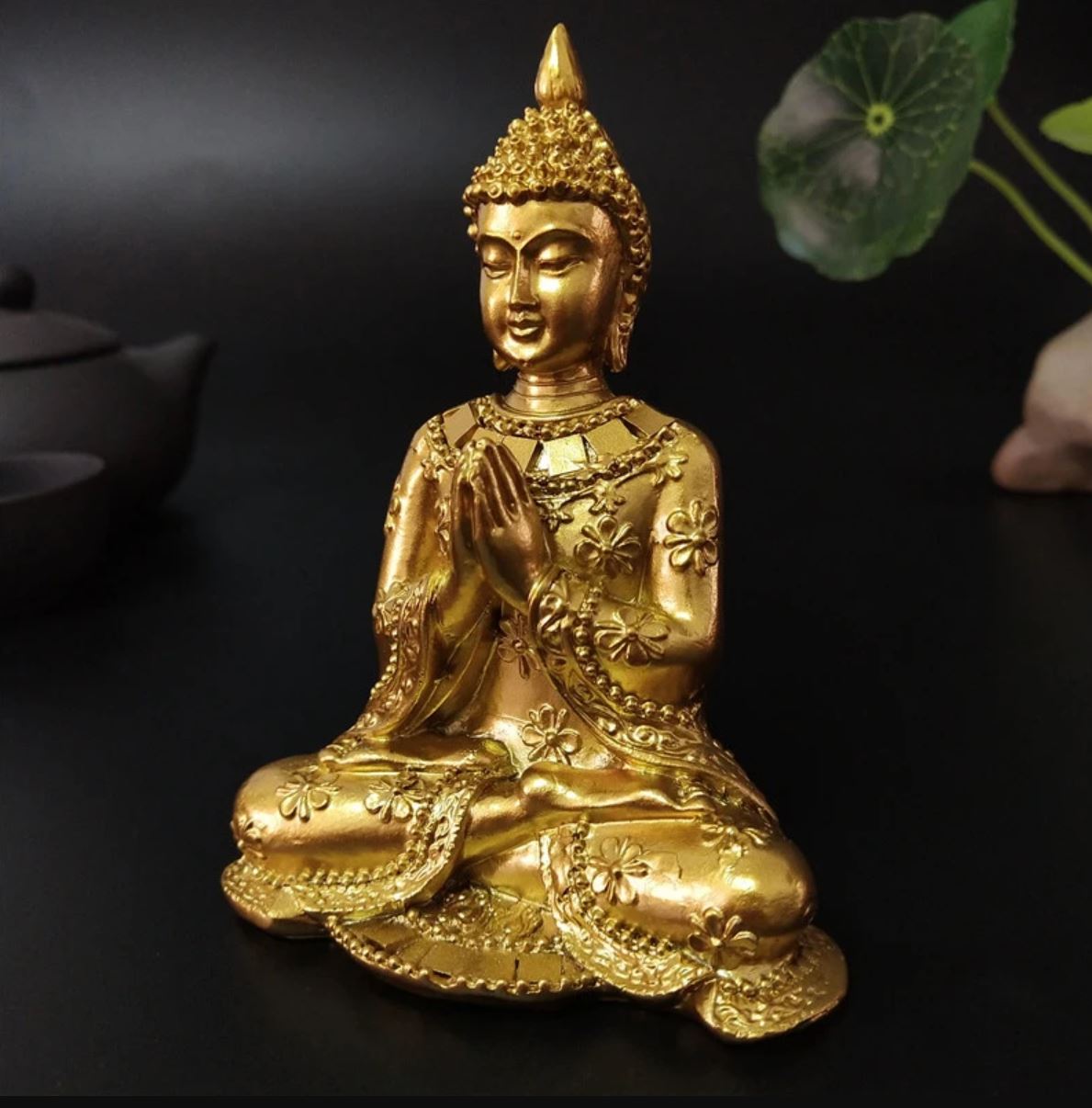 Female Buddha Statue, Gold, 10 cm