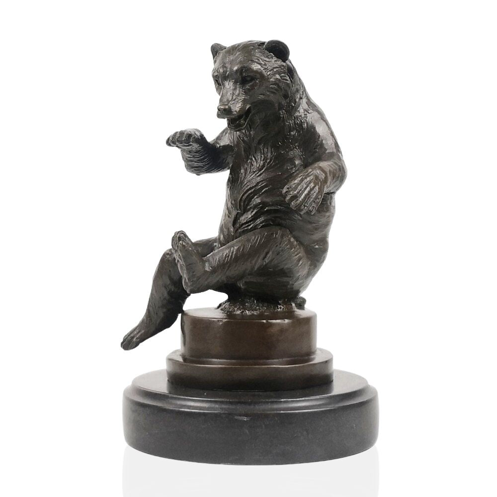 Bronze Animal Sculpture <br/> Bear 22 cm