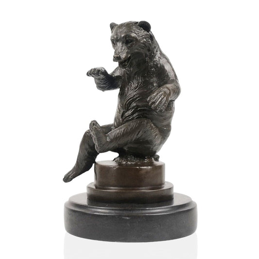 Bronze Animal Sculpture <br/> Bear 22 cm