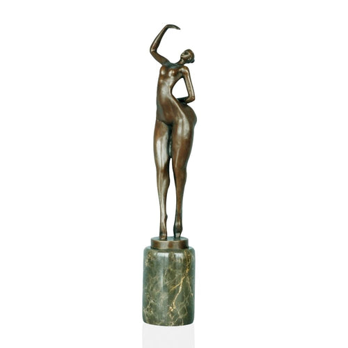 'Posing' Woman Bronze in Bronze 44 cm