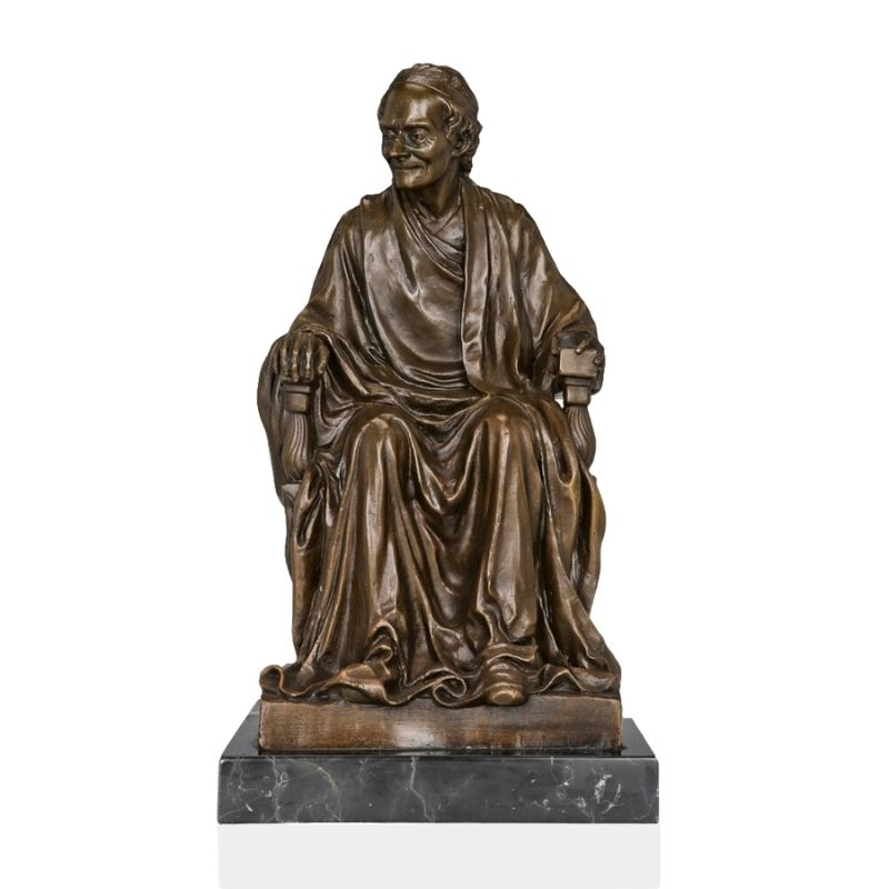 Bronze Sculpture <br/> Voltaire 35 cm