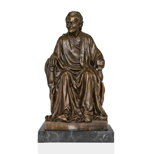 Bronze Sculpture <br/> Voltaire 35 cm