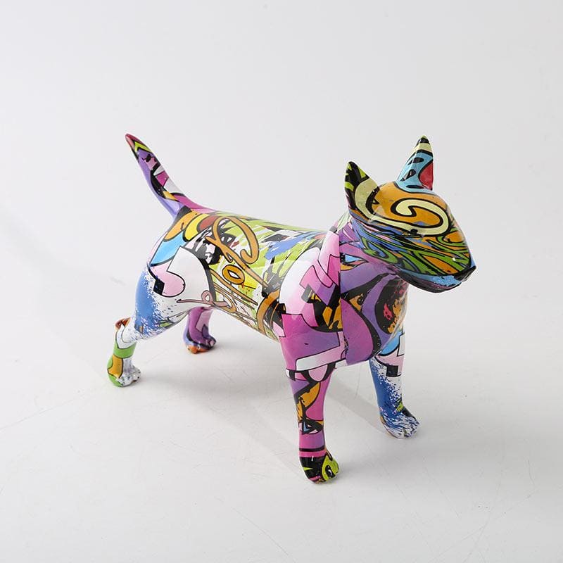 Dog Statue <br/> Multicolor Bull Terrier Statue