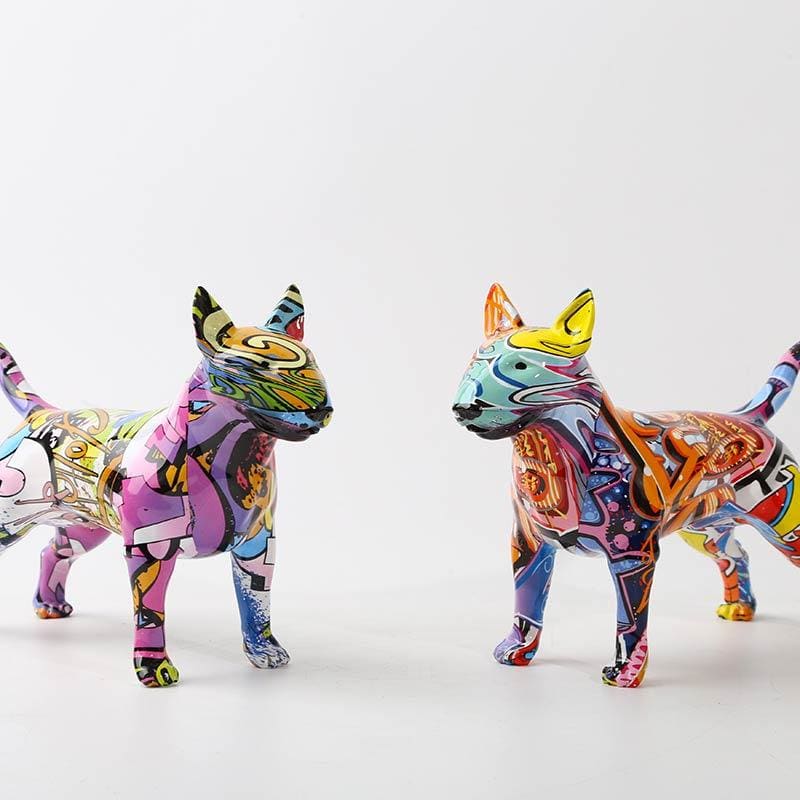 Dog Statue <br/> Multicolor Bull Terrier Statue