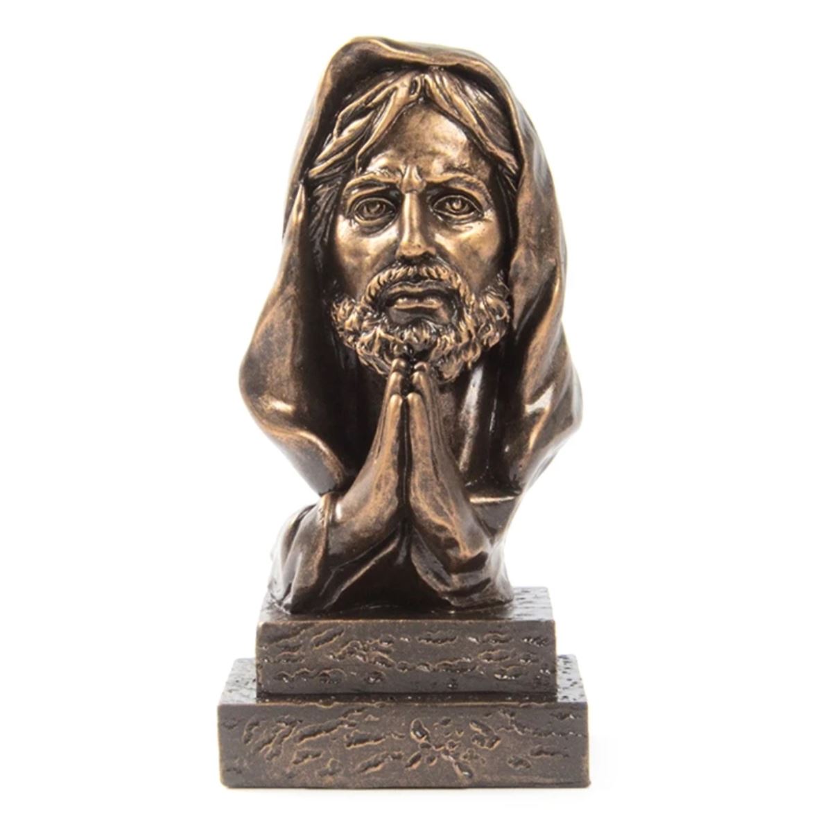 Jesus Christ Bust, Bronze Effect, 14 cm