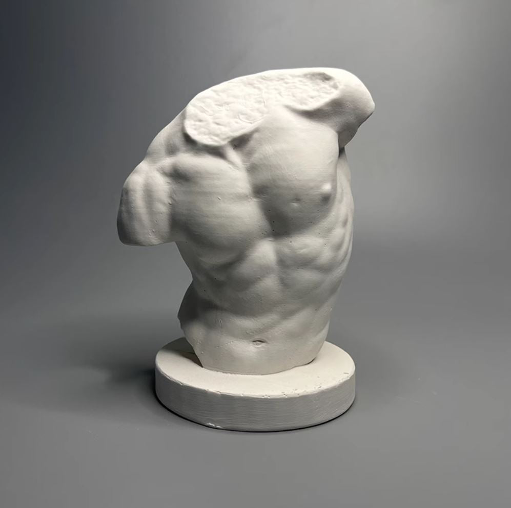 Male Torso Bust Statue 13 cm