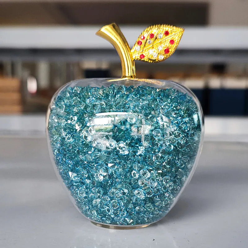 Handmade Crystal Apple Figurine