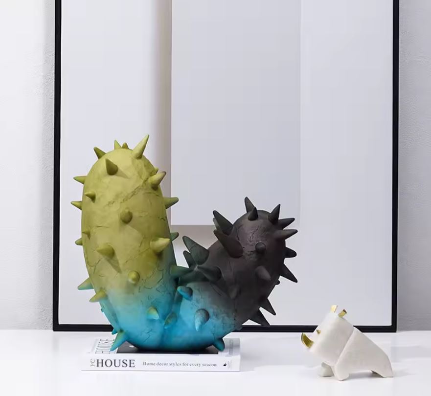 Design Cactus Sculpture in Resin 36 cm