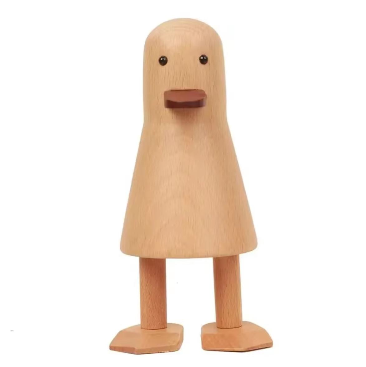 Nordic-Style Wooden Duck Statue 17 cm