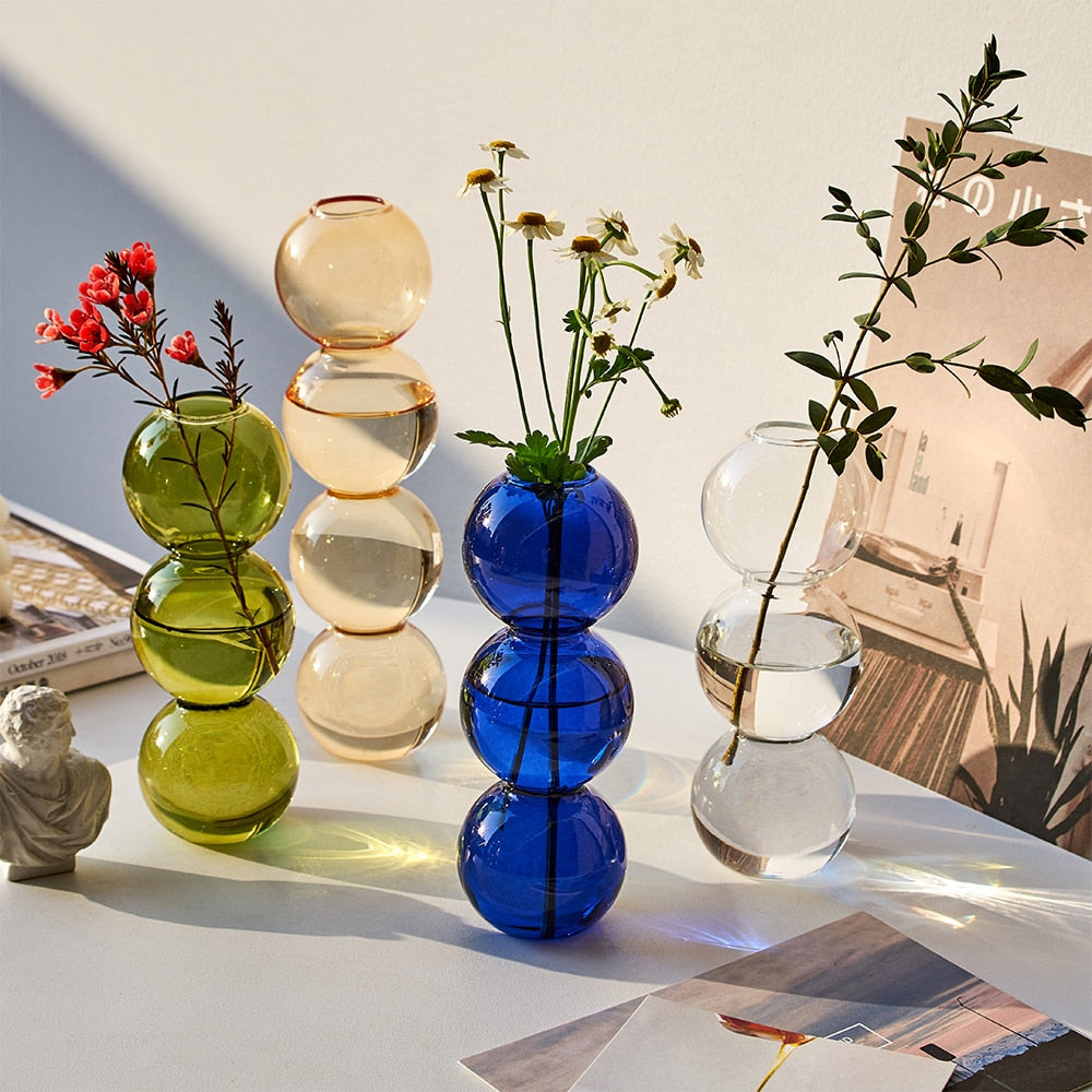 Stacked Sphere Glass Vase
