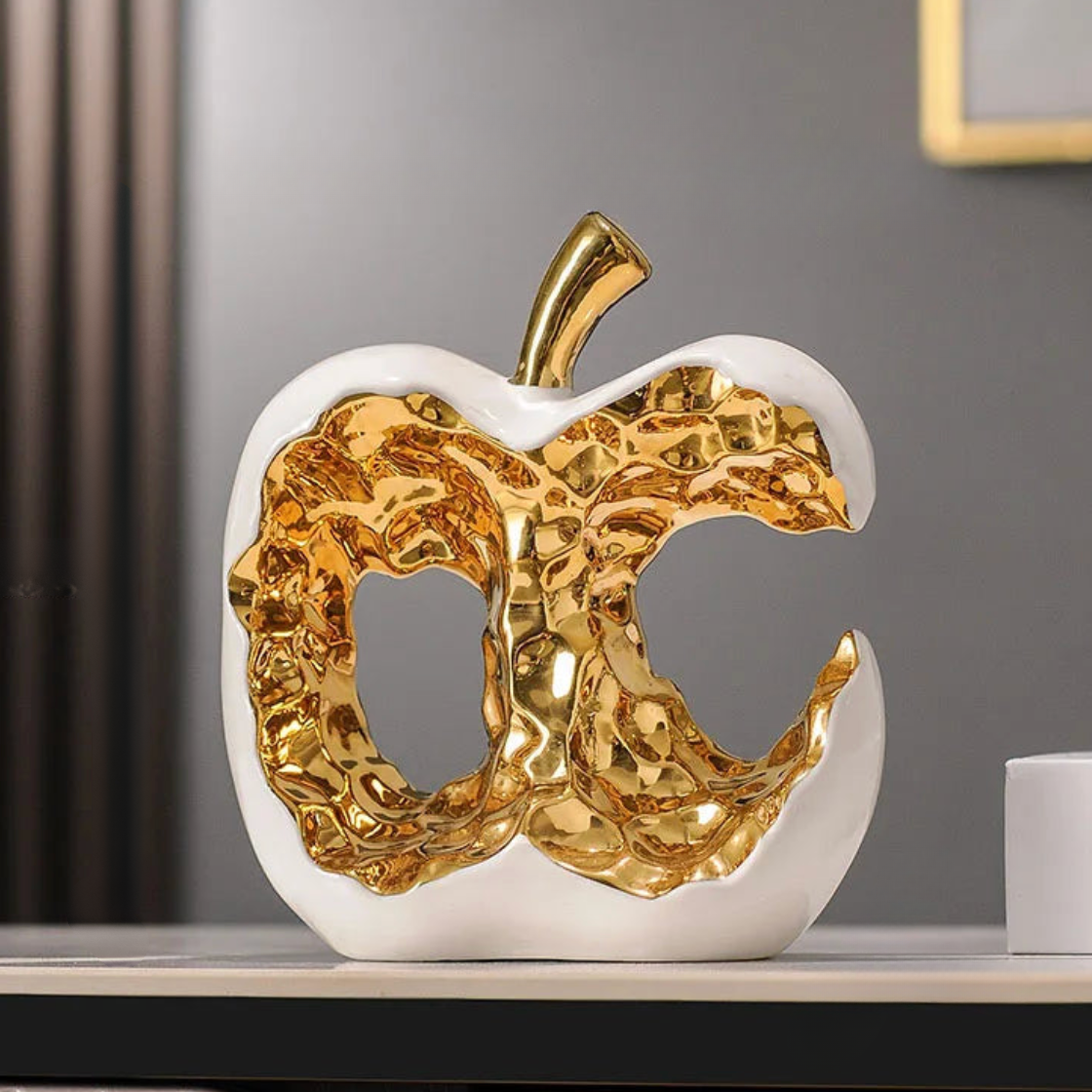 Golden Glow Apple Sculpture