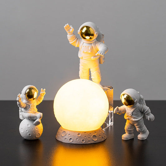 Astronaut on Moon Figurines