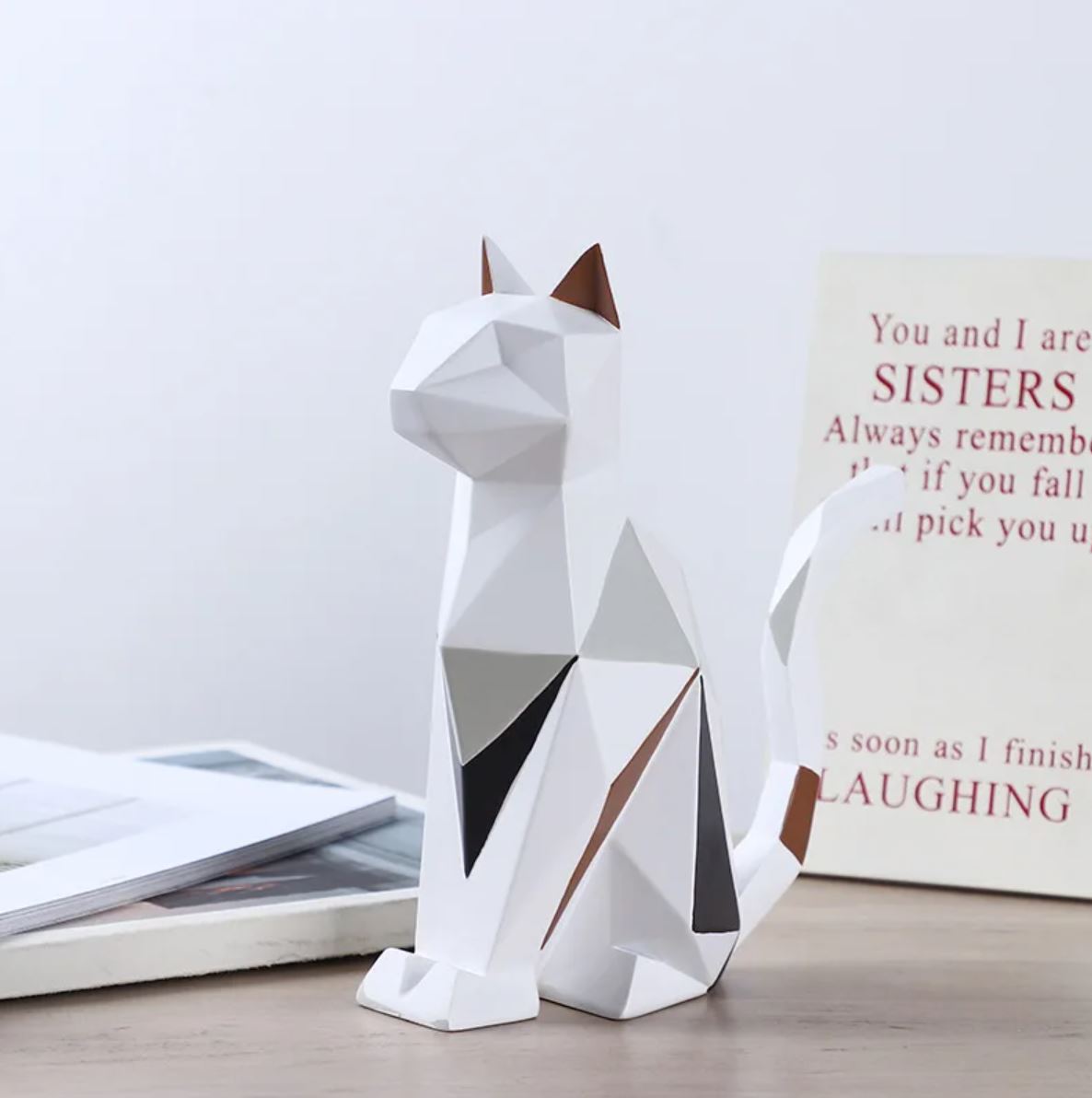 Origami Cat Statue 19 cm