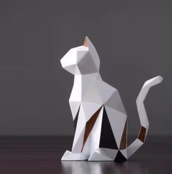 Origami Cat Statue 19 cm