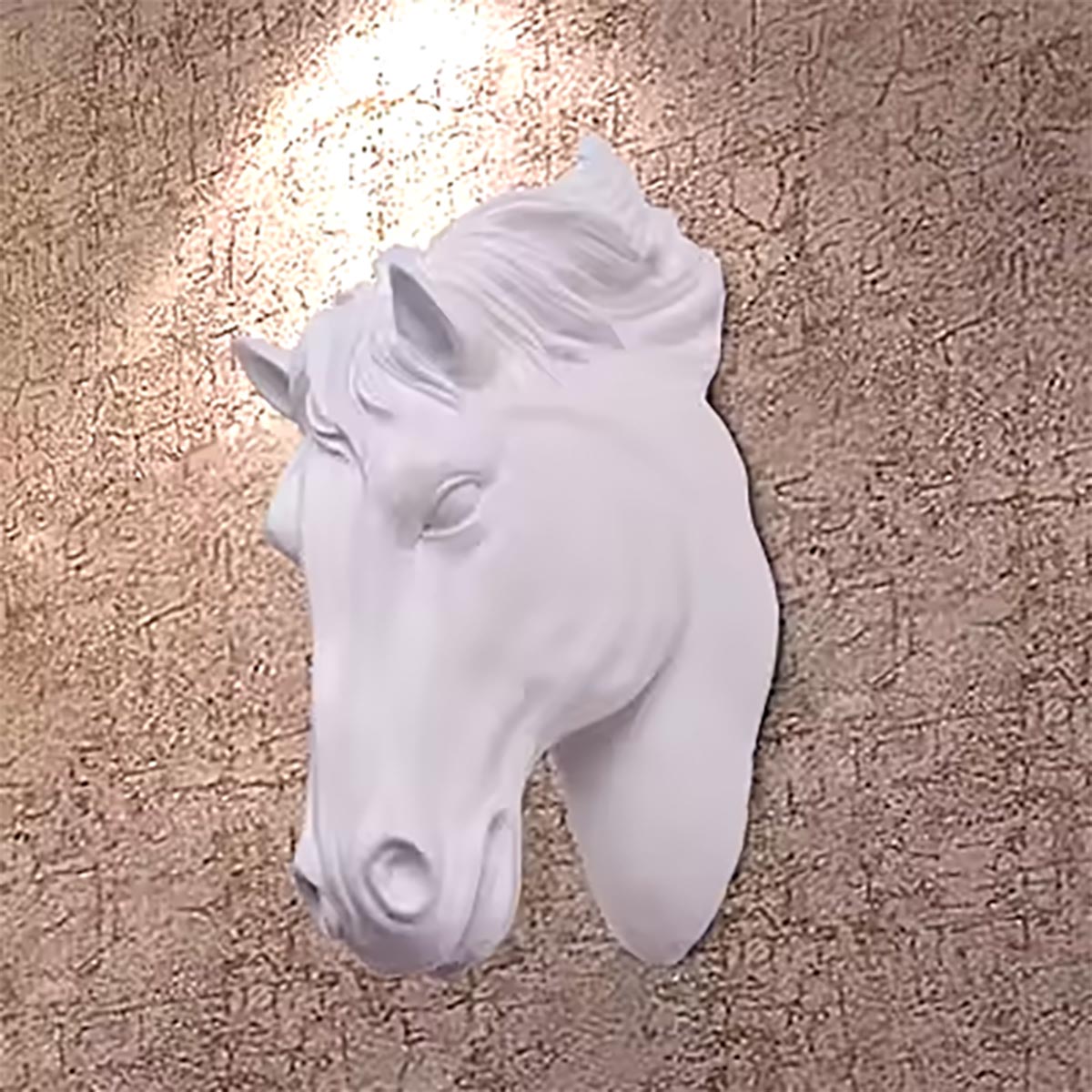 White Horse Head Wall Sculpture 14 cm