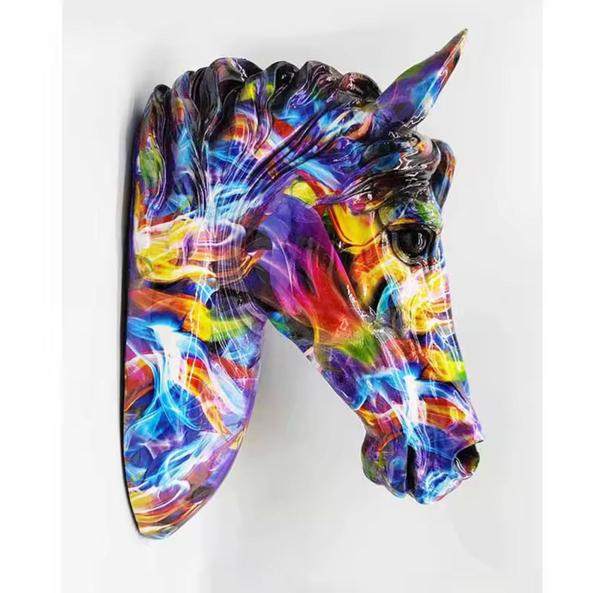Pop Art Horse Head Wall Sculpture 28 cm