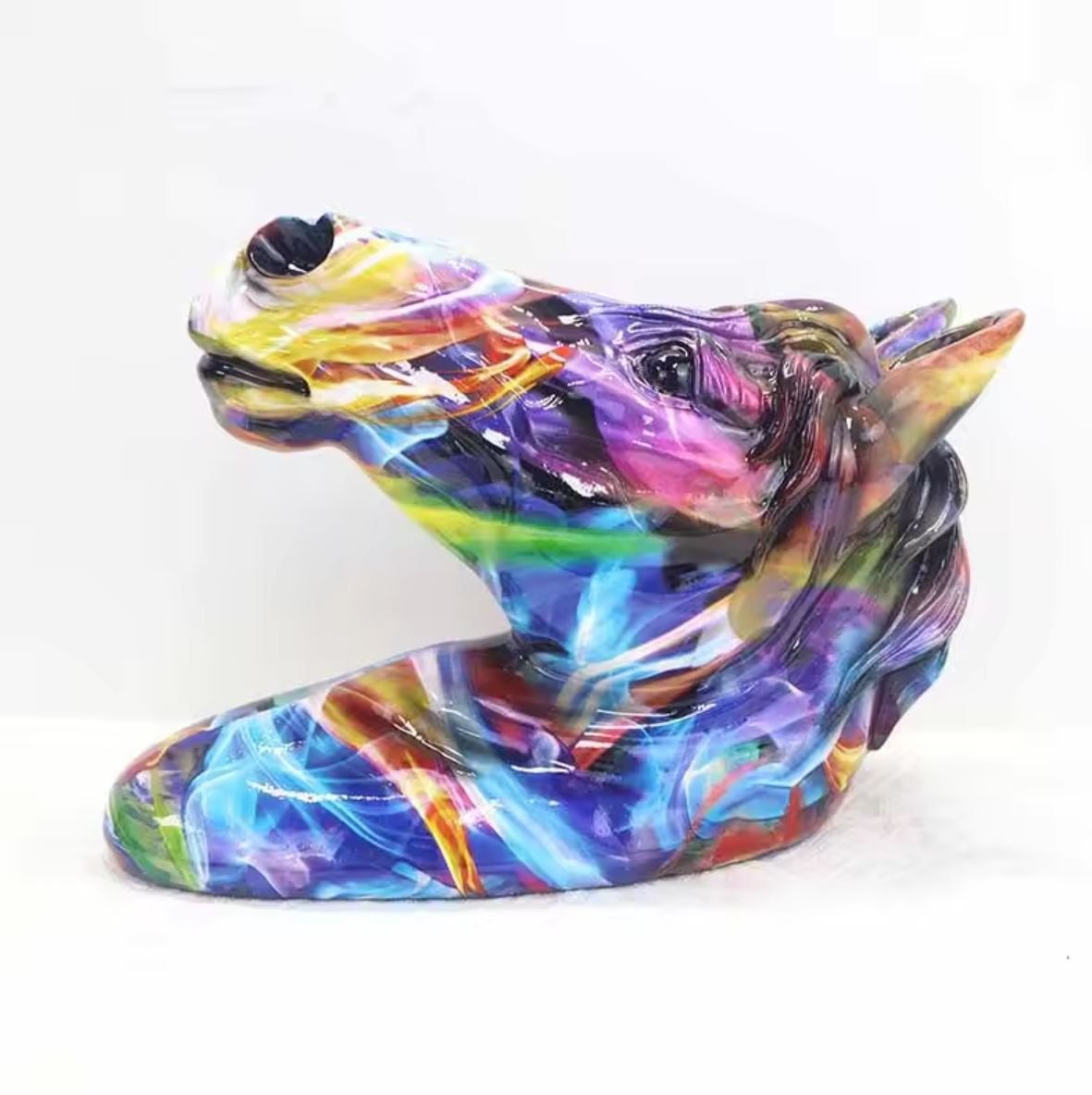 Pop Art Horse Head Wall Sculpture 28 cm
