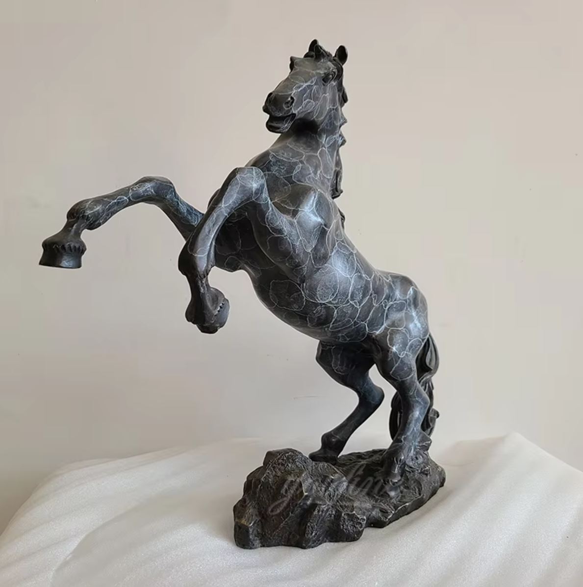 Rearing Horse Statue in Bronze 41 cm