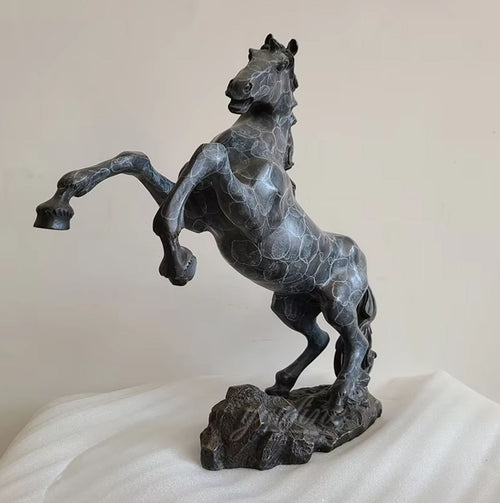 Rearing Horse Statue in Bronze 41 cm