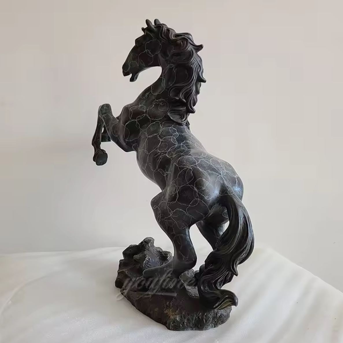 Rearing Horse Statue in Bronze 41 cm