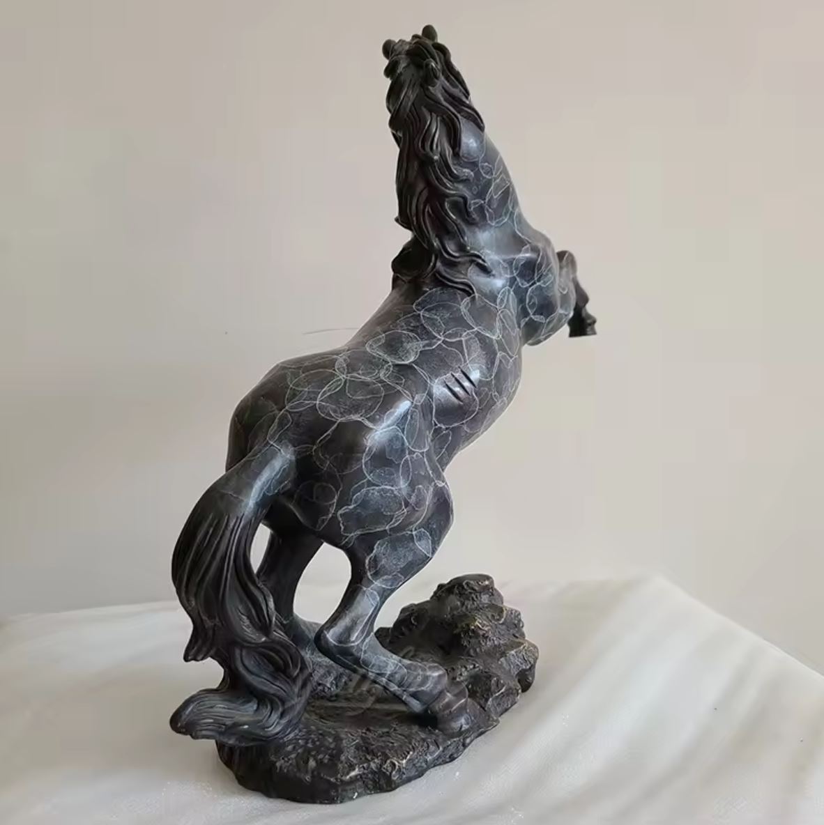 Rearing Horse Statue in Bronze 41 cm