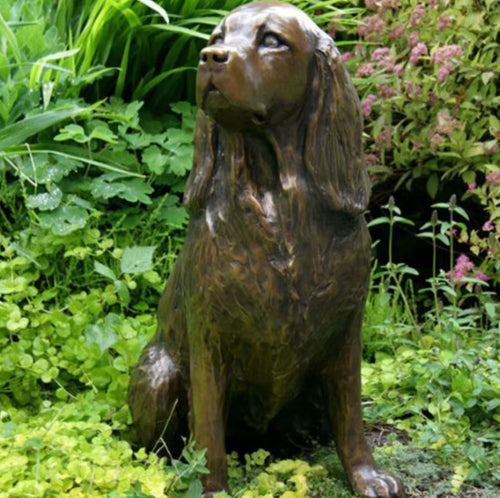 Spaniel Dog Statue for the Garden 18 cm