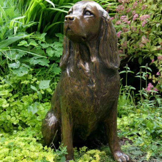 Spaniel Dog Statue for the Garden 18 cm