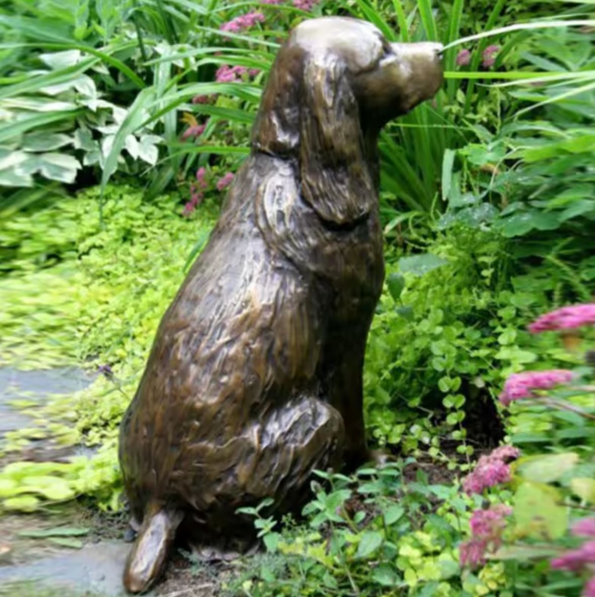 Spaniel Dog Statue for the Garden 18 cm