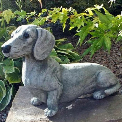 Dachshund Dog Statue for the Garden 12 cm