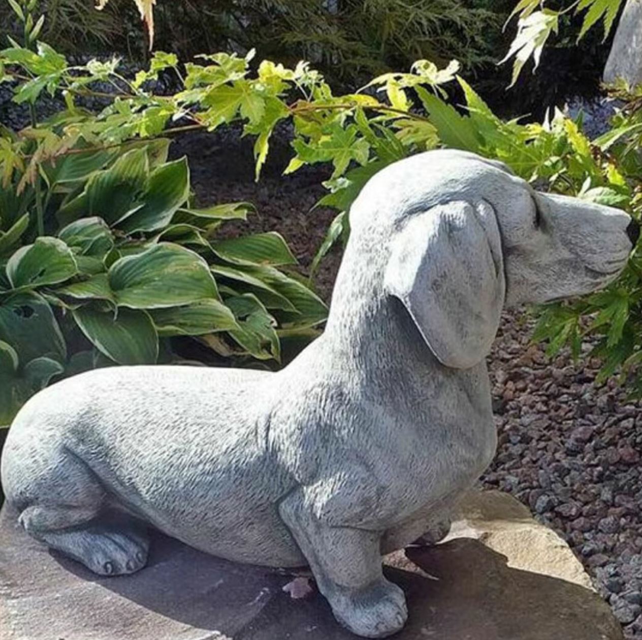 Dachshund Dog Statue for the Garden 12 cm