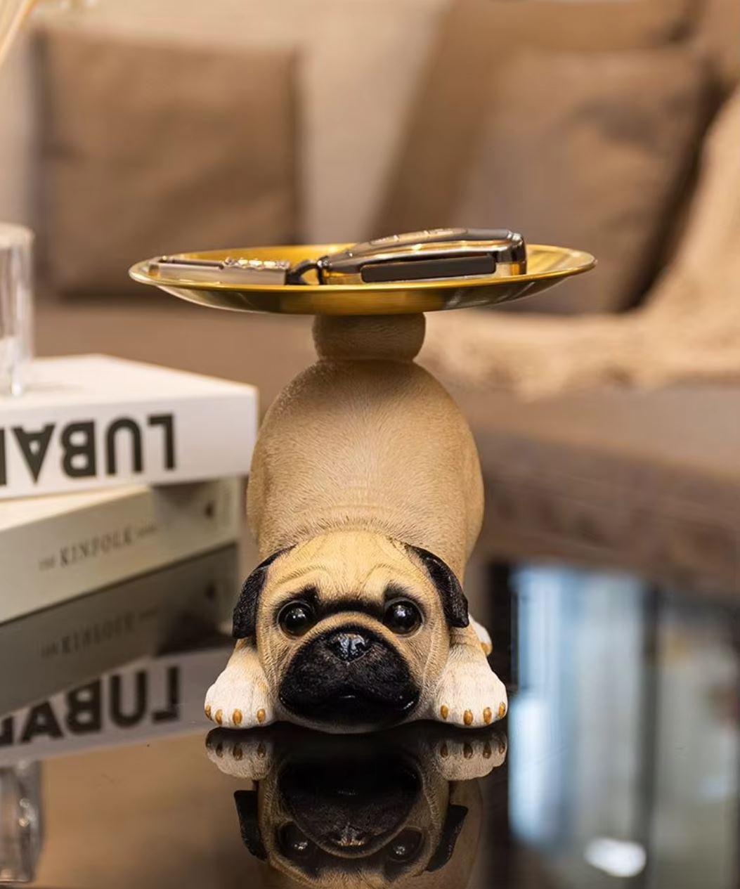 Dog Tray Statue 13 cm