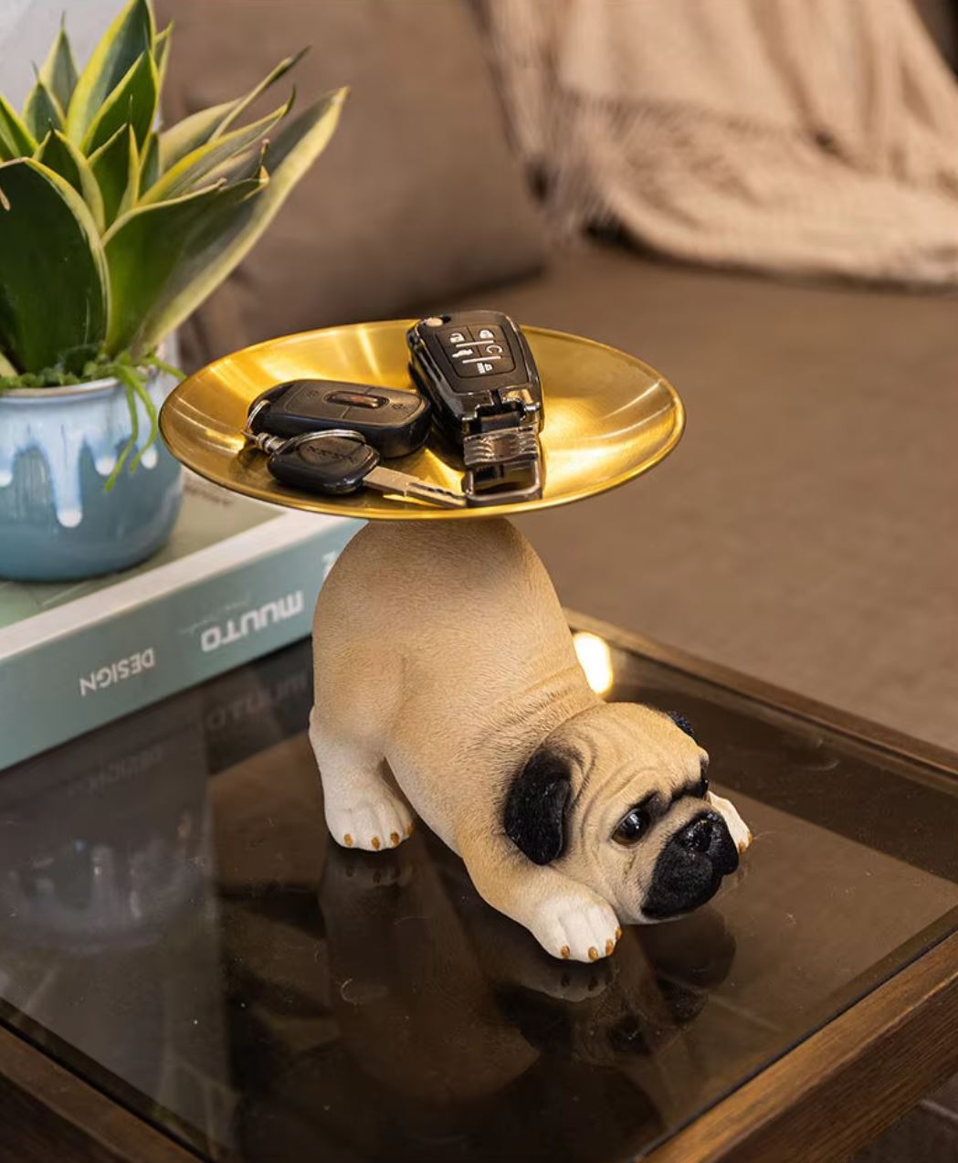 Dog Tray Statue 13 cm