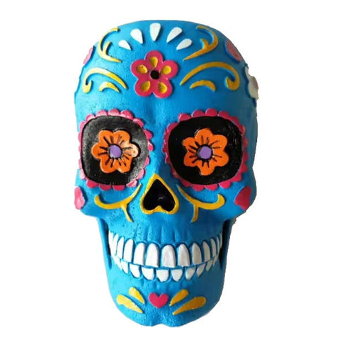 Blue Mexican Skull 12 cm