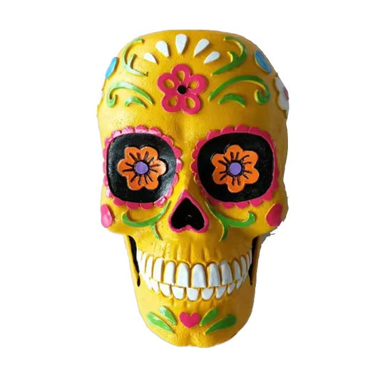 Yellow Mexican Skull 12 cm